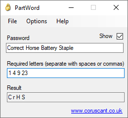 Click to view PartWord 1.0.1 screenshot